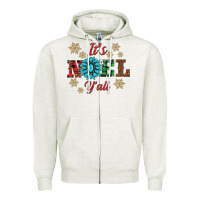 Oatmeal Heather it's noel y'all Zipper Hoodie - AdoDesignShop