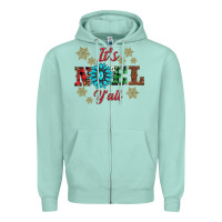 Seafoam it's noel y'all Zipper Hoodie - AdoDesignShop