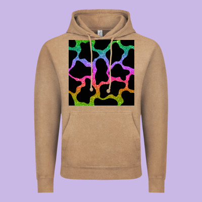 Cow Glitter Seamless Pattern Vintage Hoodie Designed By Bundleandbundleshop