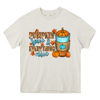 Cream Pumpkin spice and everything nice Heavy Core Tee - RanaPortraitStore