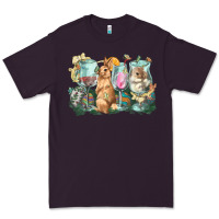 Plum Easter Day wine glasses bunny Premium Tee - HowdyJamesFarm