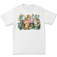 White Easter Day wine glasses bunny Premium Tee - HowdyJamesFarm