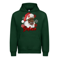 Forest Green african american santa believe Urban Hoodie - RanaPortraitStore