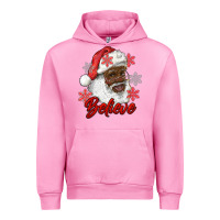 Fuchsia Pink african american santa believe Urban Hoodie - RanaPortraitStore