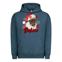 Pigment Midnight Navy african american santa believe Urban Hoodie - RanaPortraitStore