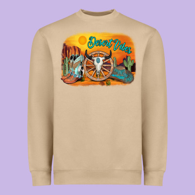 Desert Vibes Heavyweight Sweatshirt Designed By Adodesignshop