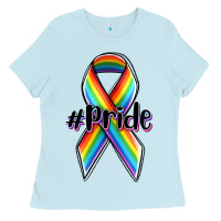 Pride Lgbtq Awareness Ribbon Ladies Tee | Teevron