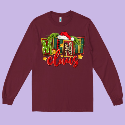 Christmas Mini Claus Long Sleeve Tee Designed By Fadigitalartstudio
