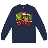 Navy christmas mini claus Long Sleeve Tee - FaDigitalArtStudio
