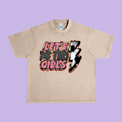Let's Do This Girls Soccer Urban Heavy Tee Designed By Fadigitalartstudio