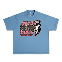 Pebble Blue let's do this girls soccer Urban Heavy Tee - FaDigitalArtStudio