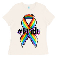 Bone pride lgbtq awareness ribbon Ladies Tee - OliviaCreatesArt