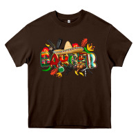 Chocolate Brown cinco de mayo barber Heavy Core Tee - CowGirlArtShop