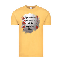Vintage Mustard I Just Want To Eat Nachos and Tell The Umpire He's Blind Vintage Tee - Jasminsmagicworld