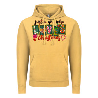 Vintage Mustard Just A Girl Who Loves Christmas Vintage Hoodie - FaDigitalArtStudio