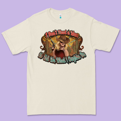I Don't Need A Man Cowgirl Western Premium Tee Designed By Howdyjamesfarm