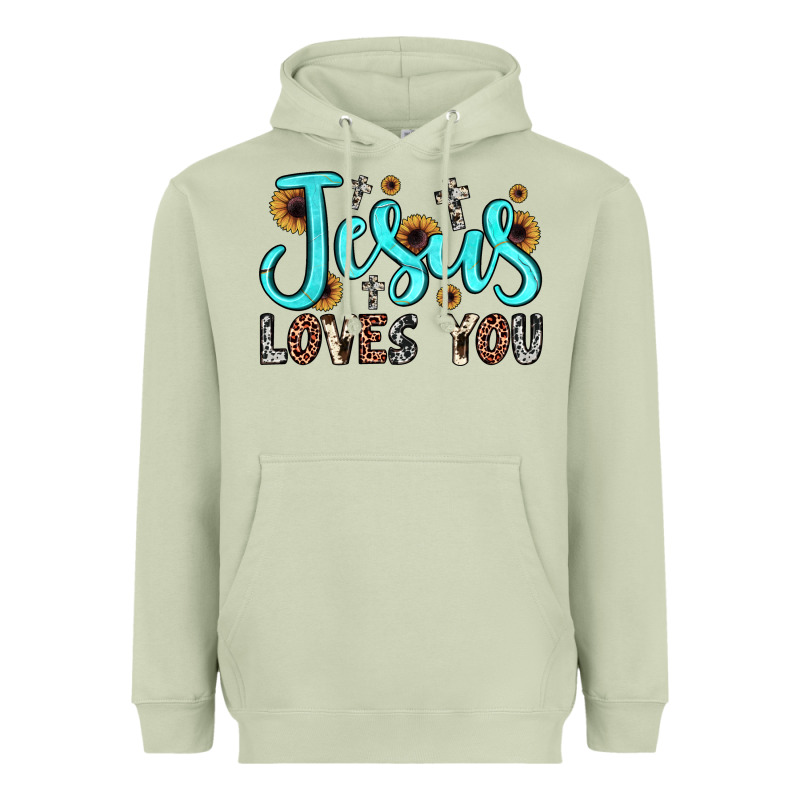 Jesus Loves You Heavyweight Hoodie by JahusDesignShop | Teevron
