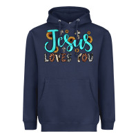 Navy jesus loves you Heavyweight Hoodie - JahusDesignShop