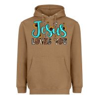 Toasted Coconut jesus loves you Heavyweight Hoodie - JahusDesignShop
