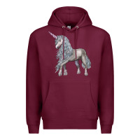 Burgundy Unicorn Premium Hoodie - LillyAllenDesigns
