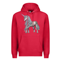 Cardinal Unicorn Premium Hoodie - LillyAllenDesigns