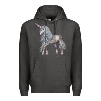 Charcoal Heather Unicorn Premium Hoodie - LillyAllenDesigns