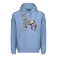 Colony Blue Unicorn Premium Hoodie - LillyAllenDesigns