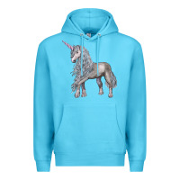Ocean Blue Unicorn Premium Hoodie - LillyAllenDesigns