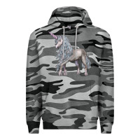 Slate Camo Unicorn Premium Hoodie - LillyAllenDesigns