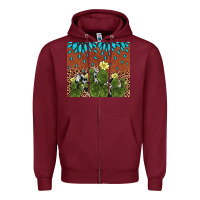 Burgundy cactus gemstone Zipper Hoodie - AdoDesignShop