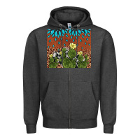 Charcoal Heather cactus gemstone Zipper Hoodie - AdoDesignShop