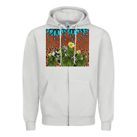 Dove Grey cactus gemstone Zipper Hoodie - AdoDesignShop