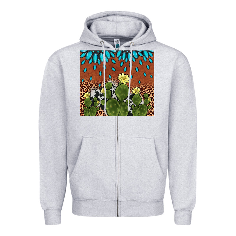 Cactus Gemstone Zipper Hoodie by AdoDesignShop | Teevron