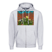 Heather Grey cactus gemstone Zipper Hoodie - AdoDesignShop