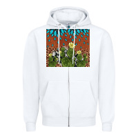 White cactus gemstone Zipper Hoodie - AdoDesignShop