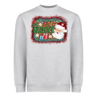 Heather Grey believe santa Heavyweight Sweatshirt - AdoDesignShop