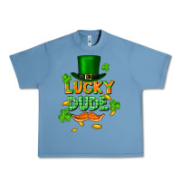 Pebble Blue lucky dude St. Patricks Day Urban Heavy Tee - FaDigitalArtStudio