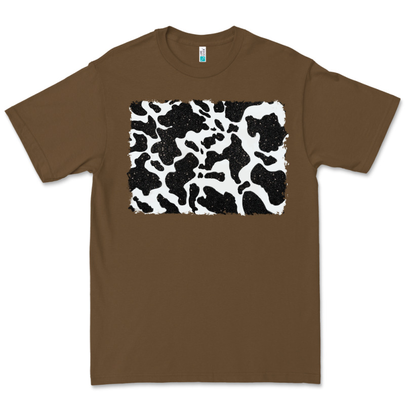 Distressed Black Glitter Cowhide Pattern Premium Tee by RanaPortraitStore | Teevron