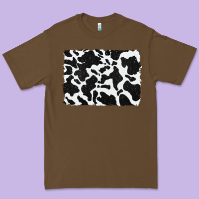 Distressed Black Glitter Cowhide Pattern Premium Tee Designed By Ranaportraitstore