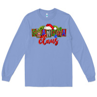 Colony Blue Christmas Grandma Claus Long Sleeve Tee - FaDigitalArtStudio