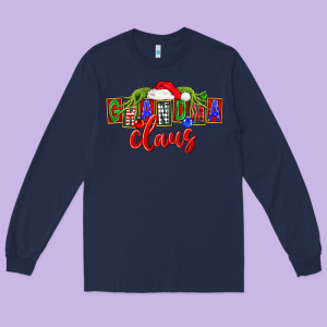 Christmas Grandma Claus Long Sleeve Tee Designed By Fadigitalartstudio