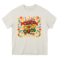 Cream cinco cinco cinco de mayo Heavy Core Tee - CowGirlArtShop