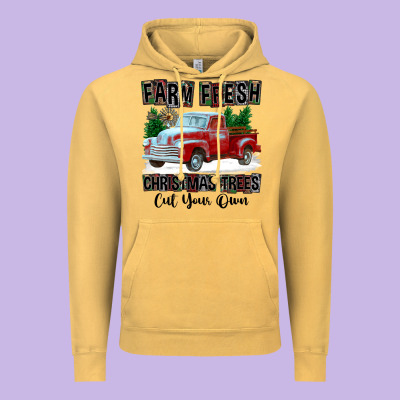 Farm Fresh Christmas Trees Cut Your Own Vintage Hoodie Designed By Fadigitalartstudio