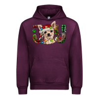 Mauve Wine Christmas chihuahua joy Urban Hoodie - RanaPortraitStore