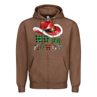 Chestnut ho ho howdy christmas hat Zipper Hoodie - AdoDesignShop