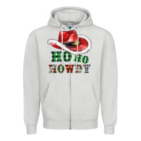 Dove Grey ho ho howdy christmas hat Zipper Hoodie - AdoDesignShop