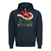 Navy ho ho howdy christmas hat Zipper Hoodie - AdoDesignShop