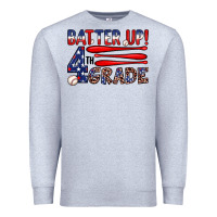 Heather Grey batter up 4th grade Premium Sweatshirt - JahusDesignShop
