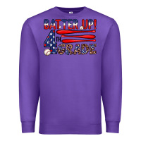 Purple batter up 4th grade Premium Sweatshirt - JahusDesignShop