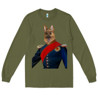 Army Green Pet Portraits, Custom Pet Portraits, Renaissance Pet Portraits, Custom Long Sleeve Tee - RanaPortraitStore
